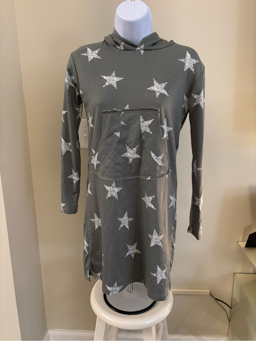 Girls' Star Print Hoodie Dress